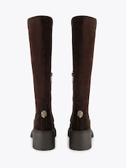 Kurt Geiger London Brown Step Knee Suede Boots - Image 3 of 5