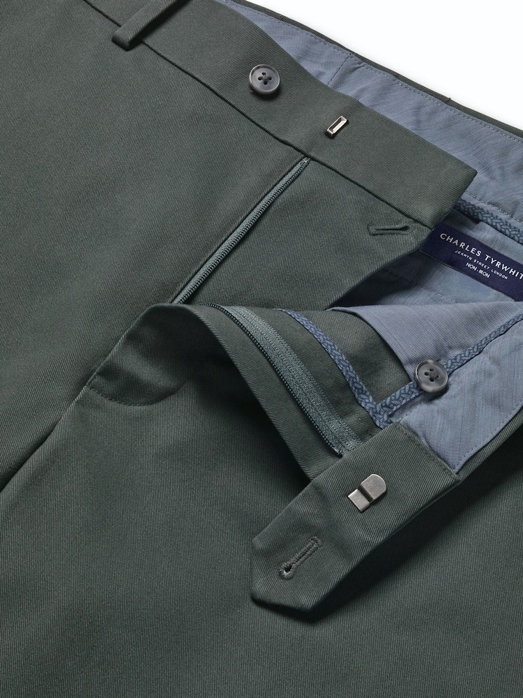 Forest Green - Slim Fit - Κάρολος Tyrwhitt Απόλυτη μη Σιδερένια Chinos - Εικόνα 6 από 6 Forest Green - Slim Fit - Κάρολος Tyrwhitt Απόλυτη μη Σιδερένια Chinos - Εικόνα 6 από 6