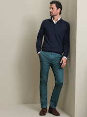Γαλαζοπράσινο - Slim Fit - Κάρολος Tyrwhitt Απόλυτη μη Σιδερένια Chinos - Εικόνα 1 από 7