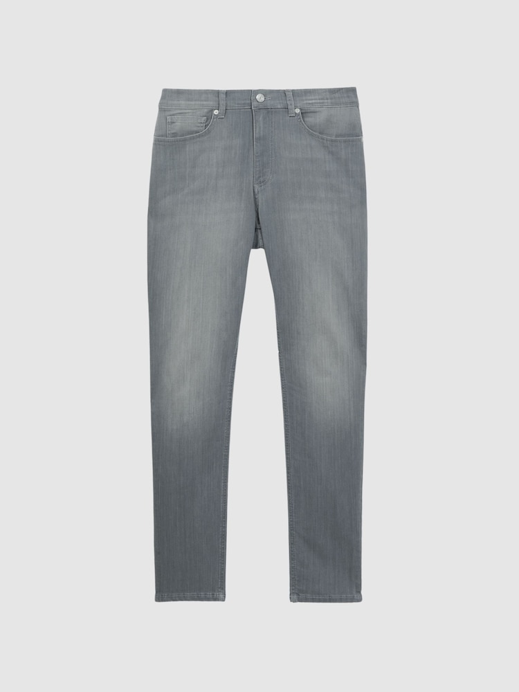 Reiss Grey Harry Slim Fit Jersey Jeans - Image 2 of 6