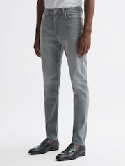 Reiss Grey Harry Slim Fit Jersey Jeans - Image 3 of 6