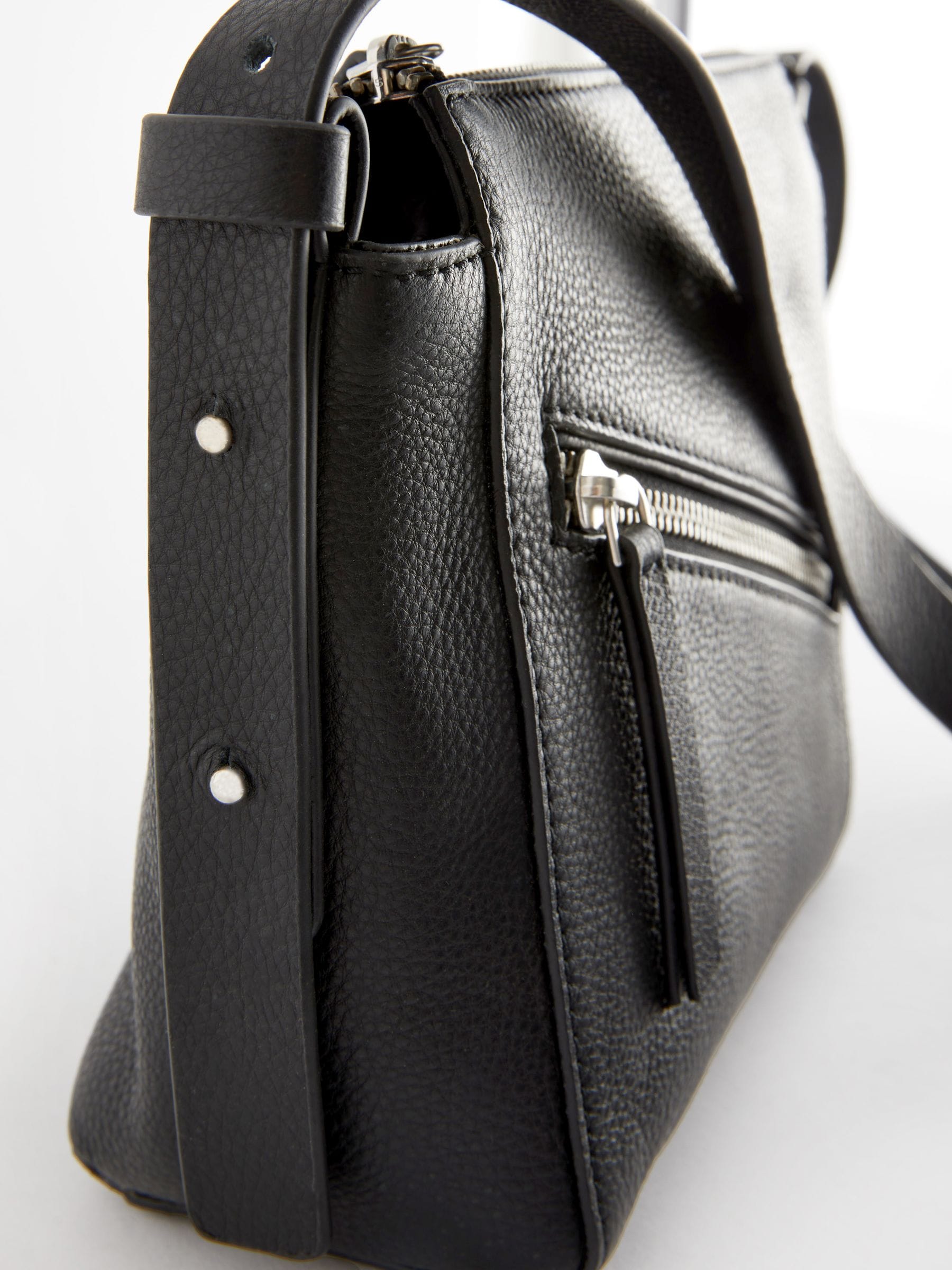 Buy Black Leather Cross Body Bag from Next Luxembourg