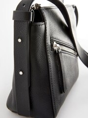 Black Leather Cross-Body Bag - Image 7 of 8