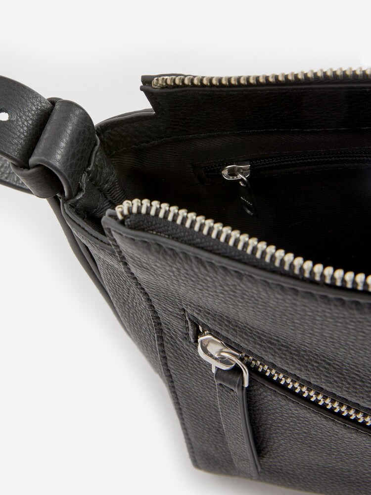 Black Leather Cross-Body Bag - Image 8 of 8