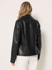 Long Tall Sally Süni Dəri Biker Gödəkçəsi - 5şəkildən 3 şəkil