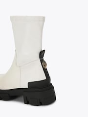 Kurt Geiger London Cream Trail Sock Ankle Boots - Image 4 of 4