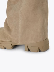 Kurt Geiger London Cream Stomp Foldover Boots - Image 5 of 5