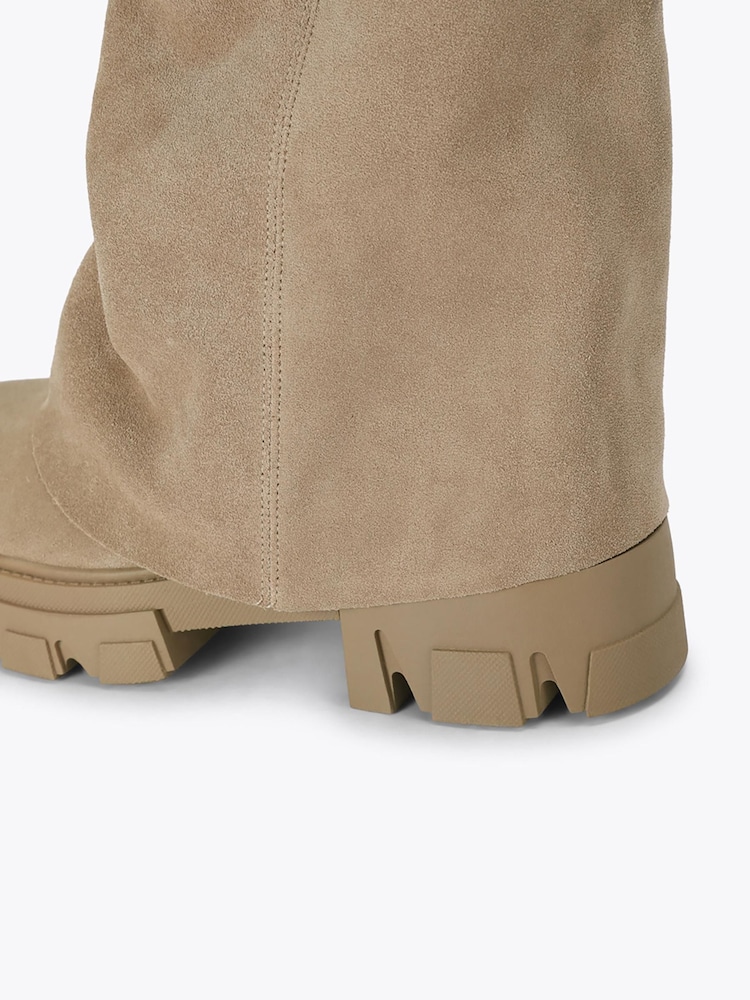Kurt Geiger London Cream Stomp Foldover Boots - Image 5 of 5 Kurt Geiger London Cream Stomp Foldover Boots - Image 5 of 5