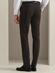 Charles Tyrwhitt Brown Pow Slim Fit Ultimate Performance Suit Trousers - Image 2 of 5