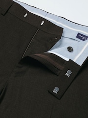 Charles Tyrwhitt Brown Pow Slim Fit Ultimate Performance Suit Trousers - Image 5 of 5