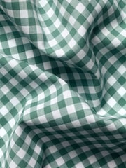 Charles Tyrwhitt Green Gingham Button-Down Stretch Washed Poplin Slim Fit Shirt - Image 5 of 5
