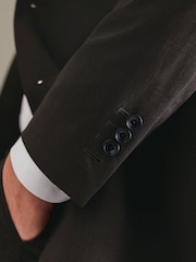 Charles Tyrwhitt Brown Slim Fit Herringbone Performance Suit Jacket - Image 3 of 6