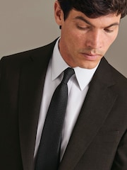 Charles Tyrwhitt Brown Slim Fit Herringbone Performance Suit Jacket - Image 4 of 6