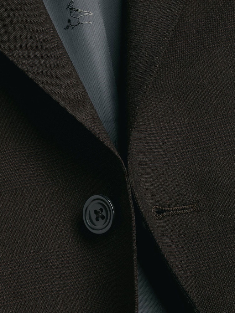 Charles Tyrwhitt Brown Slim Fit Herringbone Performance Suit Jacket - Image 6 of 6 Charles Tyrwhitt Brown Slim Fit Herringbone Performance Suit Jacket - Image 6 of 6