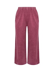 Yours Curve Red Limited Acid Wash Wide Leg Co-Ord Trousers - Image 5 of 6