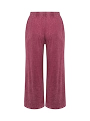 Yours Curve Red Limited Acid Wash Wide Leg Co-Ord Trousers - Image 6 of 6