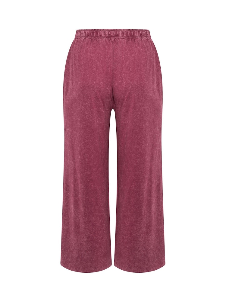 Yours Curve Red Limited Acid Wash Wide Leg Co-Ord Trousers - Image 6 of 6 Yours Curve Red Limited Acid Wash Wide Leg Co-Ord Trousers - Image 6 of 6