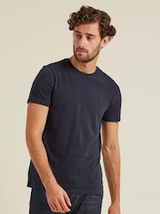 FatFace Navy Blue/White/Grey Mens T-Shirts 3 Pack - Image 2 of 4
