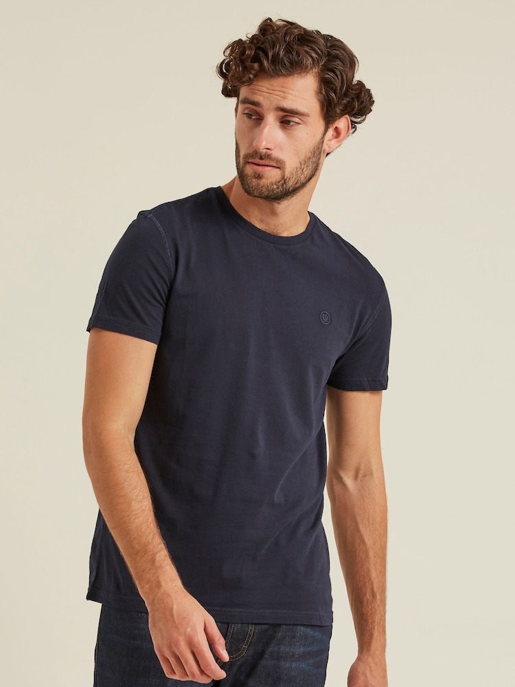 FatFace Navy Blue/White/Grey Mens T-Shirts 3 Pack - Image 2 of 4