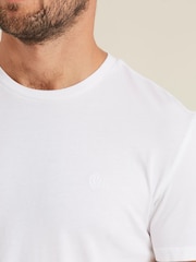 FatFace Navy Blue/White/Grey Mens T-Shirts 3 Pack - Image 4 of 4