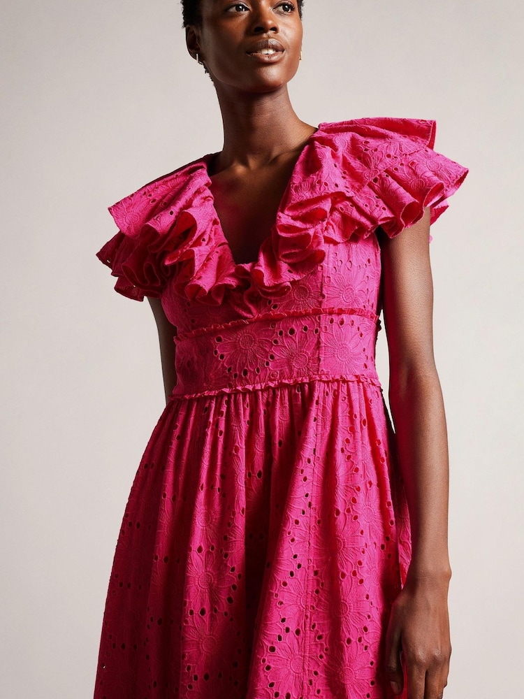Ted Baker Dresses Porrla Frill Lace Midi Dress Ted Baker Frill