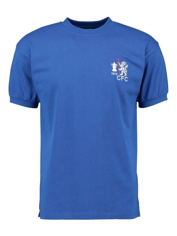 Fanatics Blue Chelsea 1970 FA Cup Winners 100% Cotton Shirt - Image 1 of 4 Fanatics Blue Chelsea 1970 FA Cup Winners 100% Cotton Shirt - Image 1 of 4