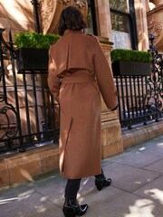 Chestnut Brown Handsewn Trench Coat - Image 3 of 6