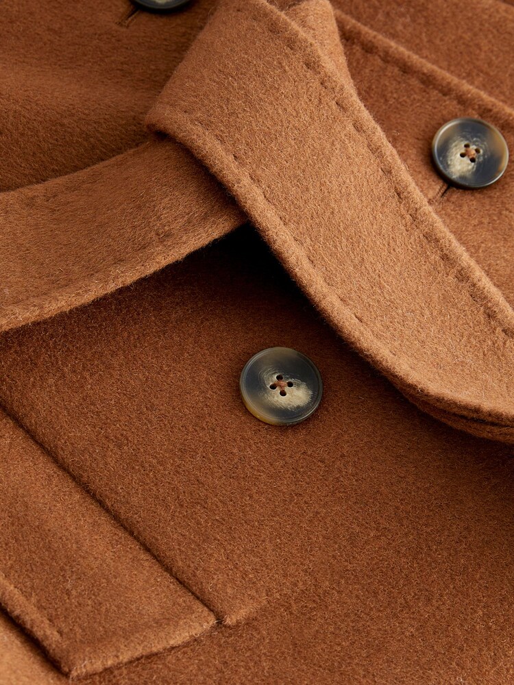 Chestnut Brown Handsewn Trench Coat - Image 6 of 6