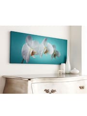 Art For The Home Teal Blue Orchid Wall Art - Image 1 of 2