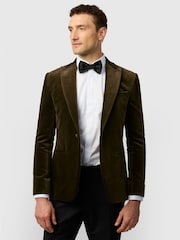Бархатный блейзер слим фит Ted Baker Tailoring - Изображение 1 6
