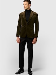 Бархатный блейзер слим фит Ted Baker Tailoring - Изображение 3 6