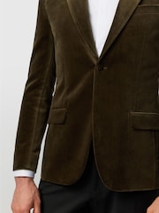 Бархатный блейзер слим фит Ted Baker Tailoring - Изображение 4 6