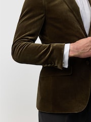 Бархатный блейзер слим фит Ted Baker Tailoring - Изображение 5 6