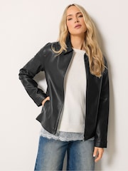 Long Tall Sally Kunstleder-Jacke mit Reißverschluss - Bild 2 von 7
