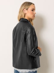 Long Tall Sally Kunstleder-Jacke mit Reißverschluss - Bild 4 von 7