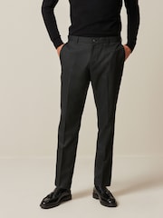 Schwarz - Schmale Passform - Elegante, strukturierte Hose - Bild 1 von 11