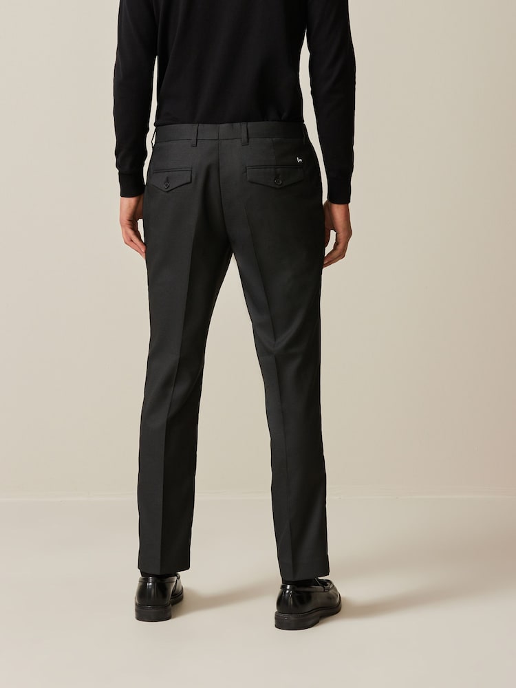 Schwarz - Schmale Passform - Elegante, strukturierte Hose - Bild 11 von 11