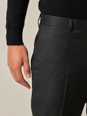 Schwarz - Schmale Passform - Elegante, strukturierte Hose - Bild 4 von 11