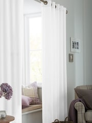 White 100% Cotton Made To Measure Curtains - Image 2 of 9