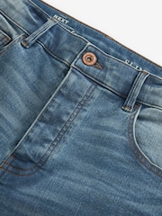 Blue Stretch Denim Shorts - Image 6 of 9