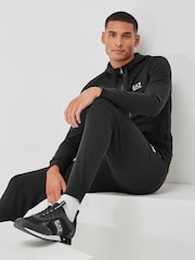 črna - Emporio Armani EA7 Core ID 100% bombažna trenirka - Slika 3 iz 7