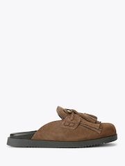 Steve Madden Brown Maurea Slip-On Suede Shoes - Image 1 of 4
