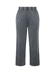 Yours Curve Grey Limited Acid Wash Wide Leg Co-Ord Trousers - Image 5 of 6