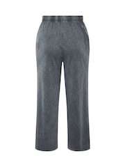 Yours Curve Grey Limited Acid Wash Wide Leg Co-Ord Trousers - Image 6 of 6