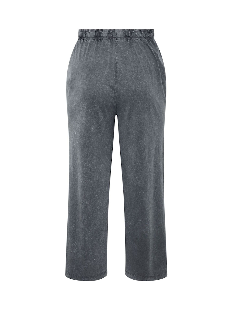 Yours Curve Grey Limited Acid Wash Wide Leg Co-Ord Trousers - Image 6 of 6