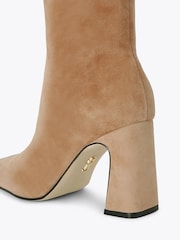 Steve Madden Nude Flares Suede Ankle Boots - Image 2 of 4