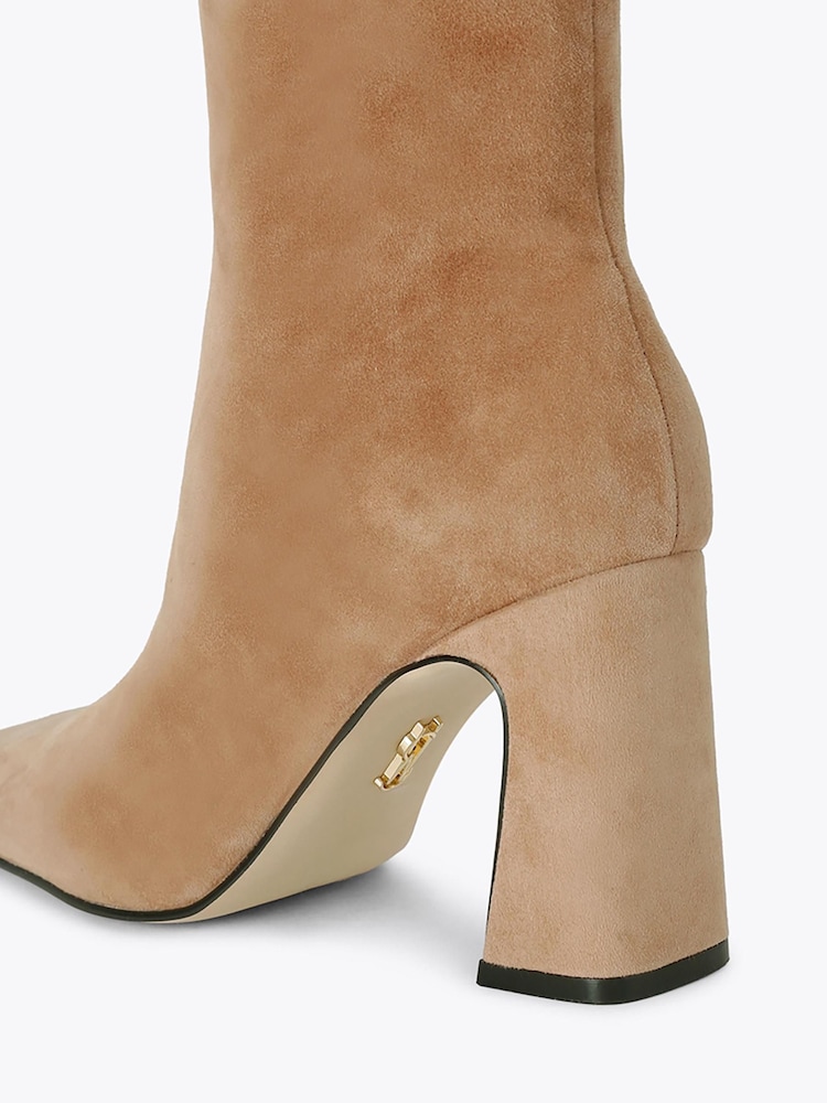 Steve Madden Nude Flares Suede Ankle Boots - Image 2 of 4 Steve Madden Nude Flares Suede Ankle Boots - Image 2 of 4