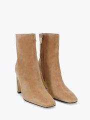 Steve Madden Nude Flares Suede Ankle Boots - Image 3 of 4