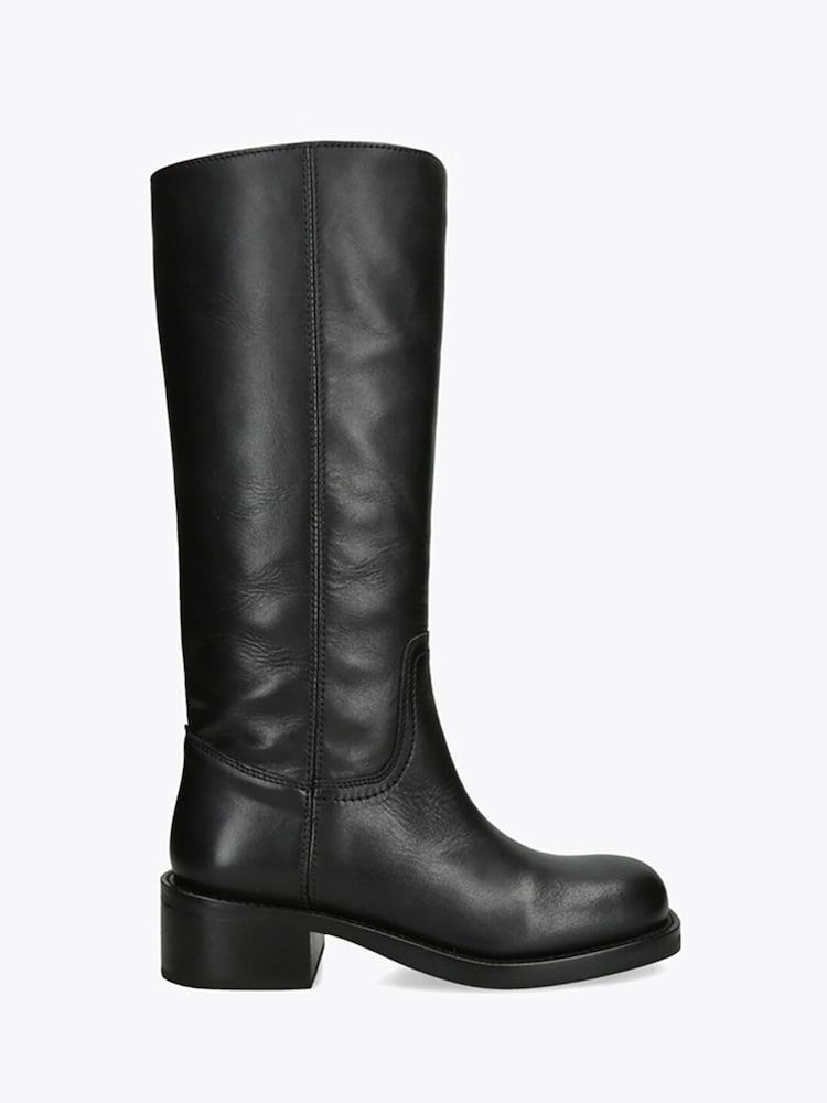 Steve Madden Black Riggs Leather Boots - Image 1 of 3 Steve Madden Black Riggs Leather Boots - Image 1 of 3