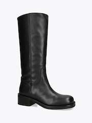 Steve Madden Black Riggs Leather Boots - Image 2 of 3